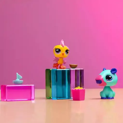 Littlest Pet Shop LPS - Vízidisznó (kapibara) (#90) és ara papagáj (#91) figuraszett