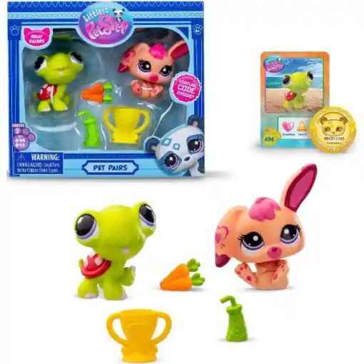 Littlest Pet Shop LPS - Teknős (#94) és nyuszi (#95) figuraszett