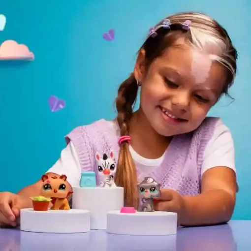 Littlest Pet Shop LPS - Oroszlán (#96), zebra (#97) és pávián (majom) (#98) figuraszett