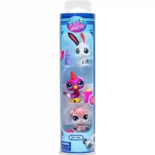 Littlest Pet Shop LPS - Harkály (fakopáncs) (#99), nyuszi (#100) és mókus (#101) figuraszett