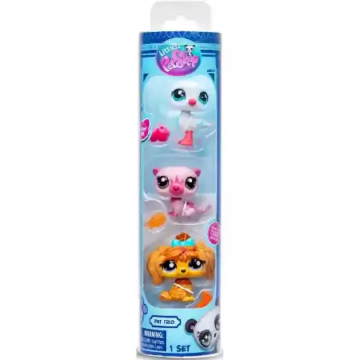 Littlest Pet Shop LPS - Máltai selyemkutya (#118), sirály (#41) és vidra (#43) figuraszett