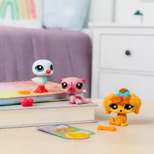 Littlest Pet Shop LPS - Máltai selyemkutya (#118), sirály (#41) és vidra (#43) figuraszett