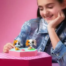 Littlest Pet Shop LPS - Skót lógófülű cica (#152) és spániel kutya (#153) figuraszett