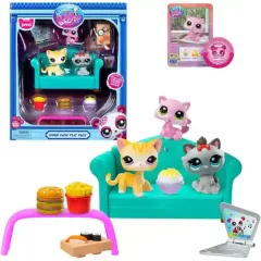   Littlest Pet Shop LPS - Cicavacsora figurákkal (rövidszőrű cica (#166), kiscica (#167) és himalájai cica (#168))
