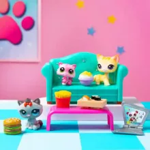 Littlest Pet Shop LPS - Cicavacsora figurákkal (rövidszőrű cica (#166), kiscica (#167) és himalájai cica (#168))