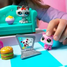 Littlest Pet Shop LPS - Cicavacsora figurákkal (rövidszőrű cica (#166), kiscica (#167) és himalájai cica (#168))