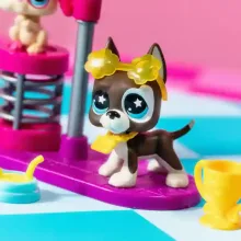 Littlest Pet Shop LPS - Diszkó party figurákkal (páva madár (#169), dándog kutya (#170) és nyuszi (#171))
