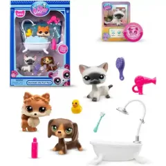   Littlest Pet Shop LPS - Wellness hétvége figurákkal (tacskó kutya (#172), sziámi cica (#173) és pomerániai törpespicc kutya (#174))