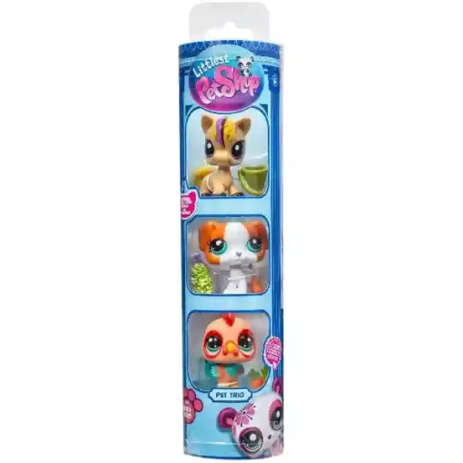 Littlest Pet Shop LPS - Ló (#163), kakas (#164) és kutya (#165) figuraszett