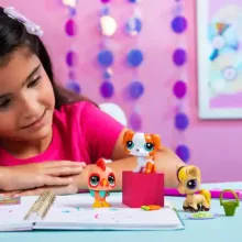 Littlest Pet Shop LPS - Ló (#163), kakas (#164) és kutya (#165) figuraszett