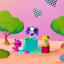 Littlest Pet Shop LPS - Hangya (#160), spániel kutya (#161) és teknős (#162) figuraszett