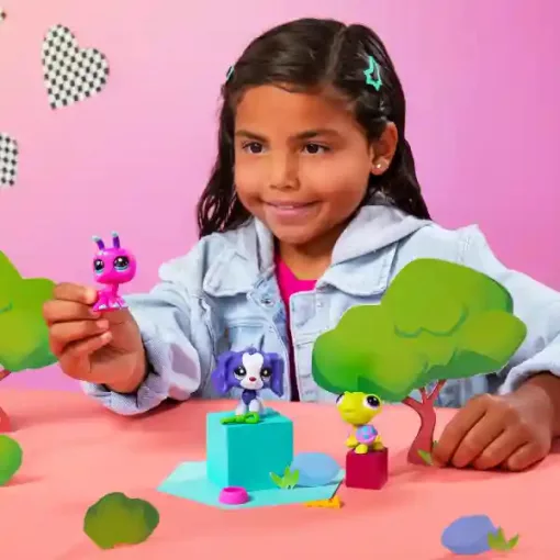 Littlest Pet Shop LPS - Hangya (#160), spániel kutya (#161) és teknős (#162) figuraszett