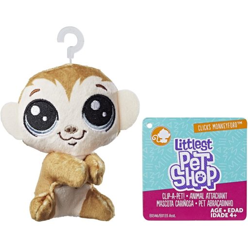 Hasbro Littlest Pet Shop LPS E0346 - Ujjra húzható majom plüss figura 10cm