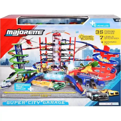 Majorette 7 szintes interaktív motorizált giga autópálya járművekkel