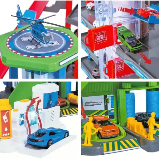 Majorette 7 szintes interaktív motorizált giga autópálya járművekkel