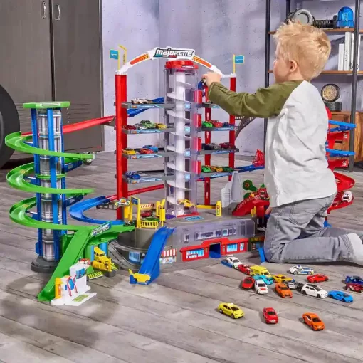 Majorette 7 szintes interaktív motorizált giga autópálya járművekkel