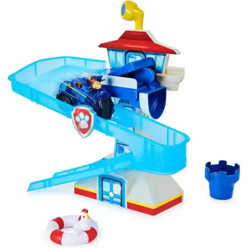 Mancs őrjárat - Kalandos öböl fürdőjáték Chase figurával és világító járművével, Paw Patrol