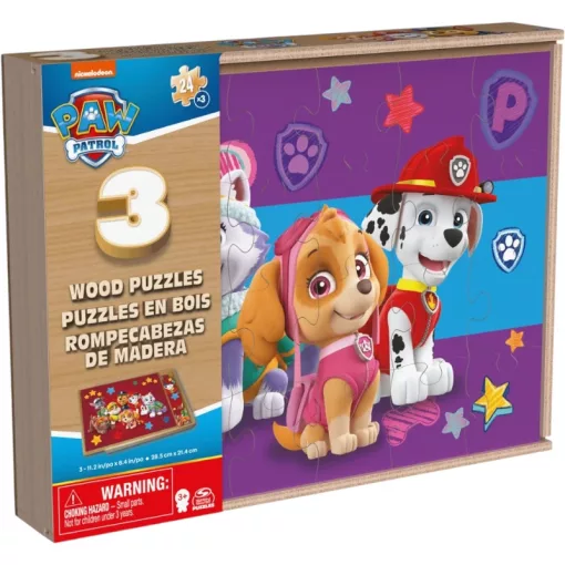 Mancs őrjárat - Paw Patrol 3 az 1-ben fa puzzle