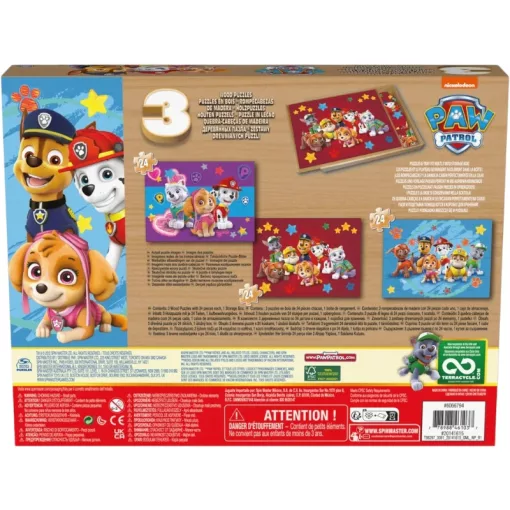 Mancs őrjárat - Paw Patrol 3 az 1-ben fa puzzle