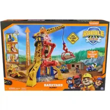 Mancs őrjárat - Rubble és csapata: interaktív építkezési daru, 60cm magas, Rubble és buldózere markolóval, Paw Patrol