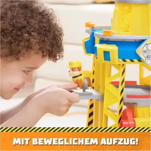 Mancs őrjárat - Rubble és csapata: interaktív építkezési daru, 60cm magas, Rubble és buldózere markolóval, Paw Patrol