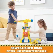 Mancs őrjárat - Rubble és csapata: interaktív építkezési daru, 60cm magas, Rubble és buldózere markolóval, Paw Patrol