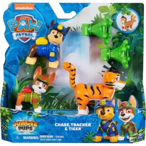Mancs őrjárat - Dzsungelkaland: Chase, Tracker és tigris figuraszett