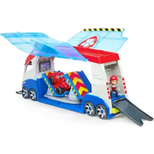 Mancs őrjárat - Paw Patroller csapatszállító kamion hanggal, Ryder figurával és járművével
