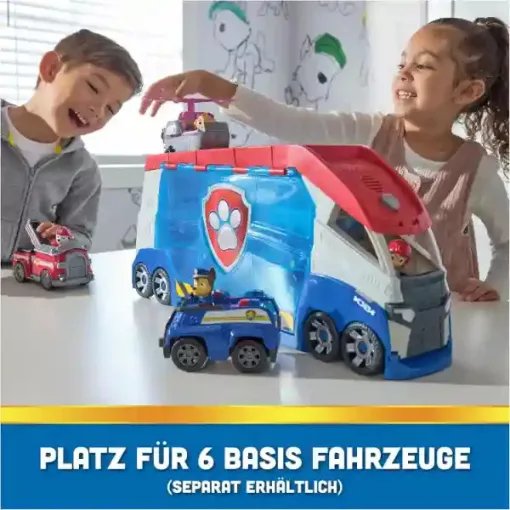Mancs őrjárat - Paw Patroller csapatszállító kamion hanggal, Ryder figurával és járművével