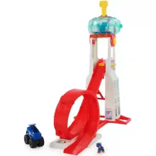 Mancs őrjárat - Rescue Wheels: interaktív torony hurok pályával, 106cm magas, Chase rendőrautója, Paw Patrol