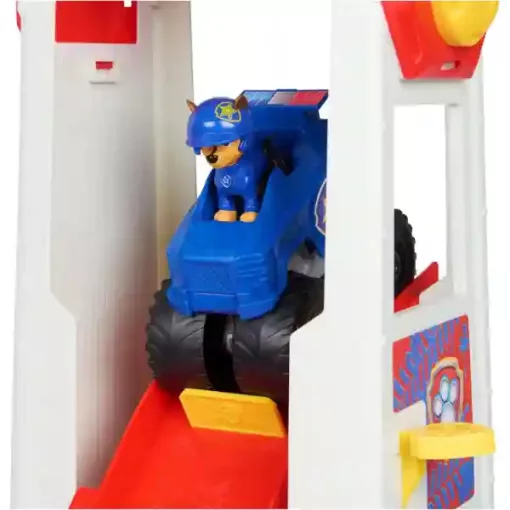 Mancs őrjárat - Rescue Wheels: interaktív torony hurok pályával, 106cm magas, Chase rendőrautója, Paw Patrol
