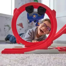 Mancs őrjárat - Rescue Wheels: interaktív torony hurok pályával, 106cm magas, Chase rendőrautója, Paw Patrol