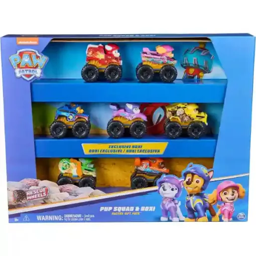 Mancs őrjárat - Rescue Wheels: Ajándékszett 7db versenyjárművel, Paw Patrol