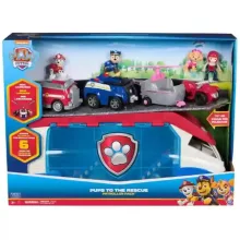 Mancs őrjárat - Paw Patroller csapatszállító kamion hanggal, 4 figurával és járművel