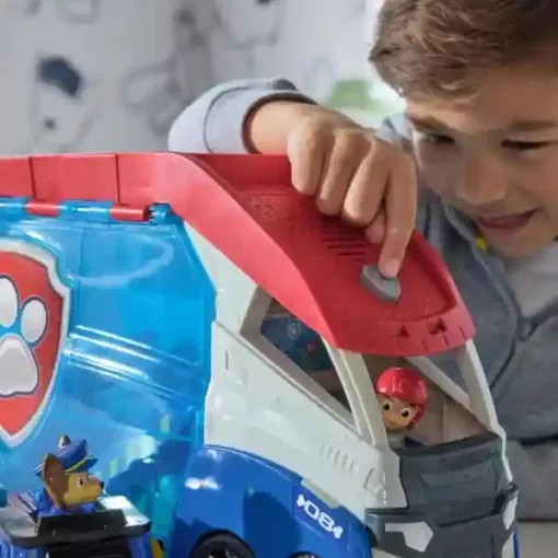 Mancs őrjárat - Paw Patroller csapatszállító kamion hanggal, 4 figurával és járművel
