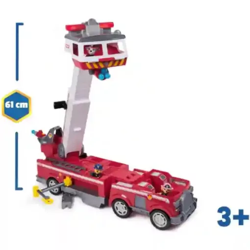 Mancs őrjárat - Óriás interaktív tűzoltóautó figurákkal, Marshall, Chase, Skye, Paw Patrol, 64cm