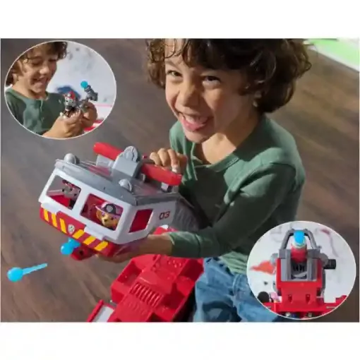 Mancs őrjárat - Óriás interaktív tűzoltóautó figurákkal, Marshall, Chase, Skye, Paw Patrol, 64cm