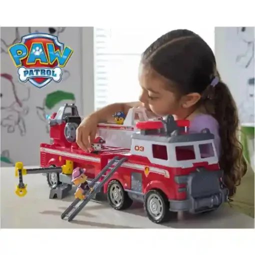 Mancs őrjárat - Óriás interaktív tűzoltóautó figurákkal, Marshall, Chase, Skye, Paw Patrol, 64cm