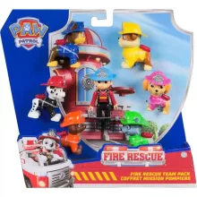 Mancs őrjárat - Fire Rescue: Tűzoltók ajándékszett 6db kutyi és 1db Ryder figurával, Paw Patrol