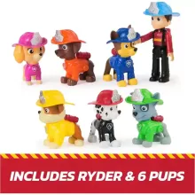 Mancs őrjárat - Fire Rescue: Tűzoltók ajándékszett 6db kutyi és 1db Ryder figurával, Paw Patrol