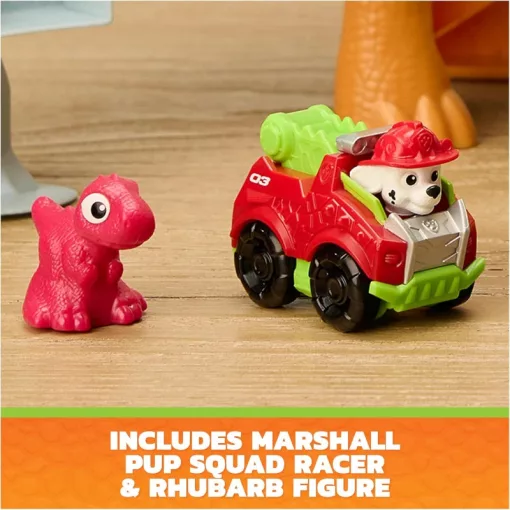 Mancs őrjárat: A dínófilm - Pup Squad dinós versenypálya Marshall kisautóval, Paw Patrol