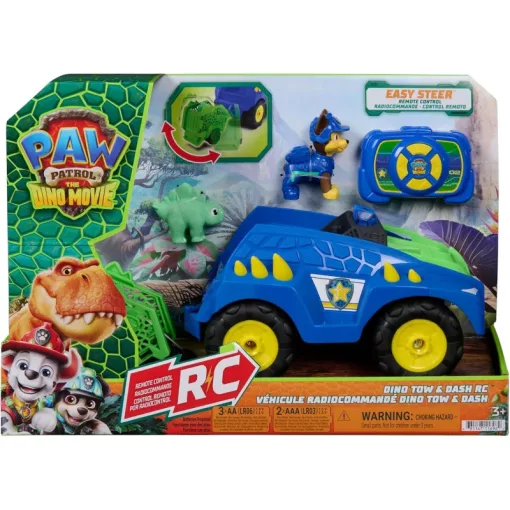 Mancs őrjárat: A dínófilm - Chase RC távirányítós dinós mentőjárműve utánfutóval, Paw Patrol