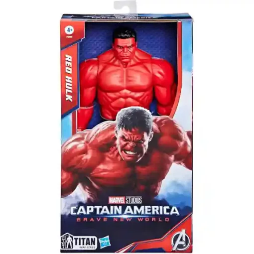Hasbro Marvel Amerika Kapitány: Szép új világ - Vörös Hulk akciófigura 30cm, Titan Hero Series