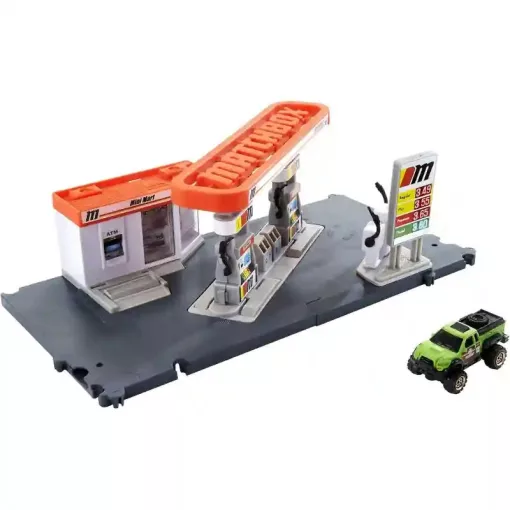 Mattel Matchbox töltőállomás játékszett kisautóval