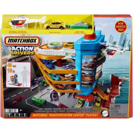 Mattel Matchbox 5 emeletes garázs járművekkel és lifttel
