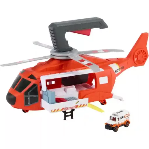 Mattel Matchbox mentőhelikopter 40cm, mentőautóval