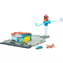 Mattel Matchbox repülőtér és légi irányítóközpont repülővel és kisautóval