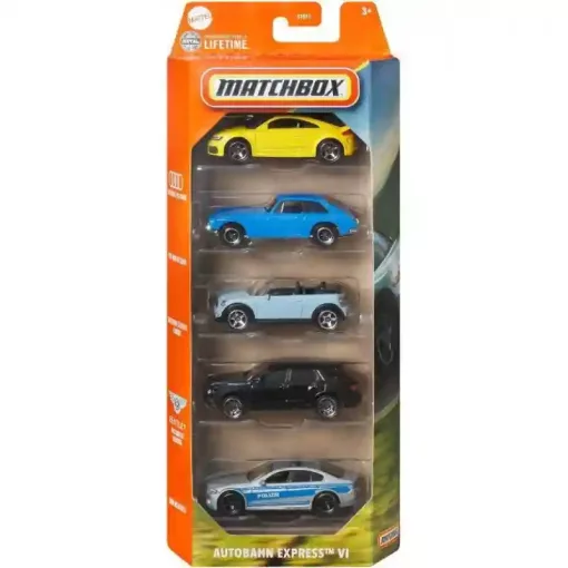 Mattel Matchbox kisautók 5 darabos szett - Autobahn Express™ VI