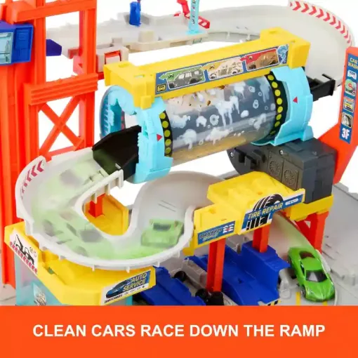 Mattel Matchbox Spin Cyclone autómosó játékszett kisautóval