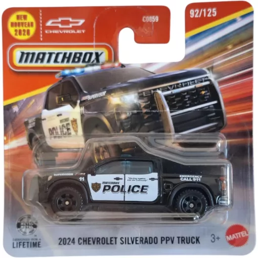 Mattel Matchbox 2024 Chevrolet Silverado PPV Truck rendőrautó